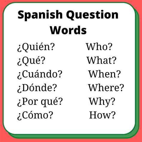 who what when where why spanish